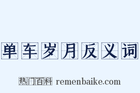 单车岁月反义词是什么意思的图片